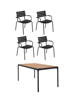 1 Four Table, 4 Reclips Dining Chair