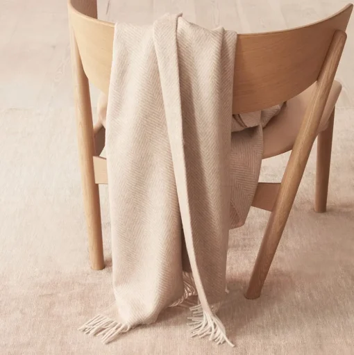 Alpaca Herringbone Throw