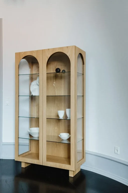 Bow Glass Cabinet