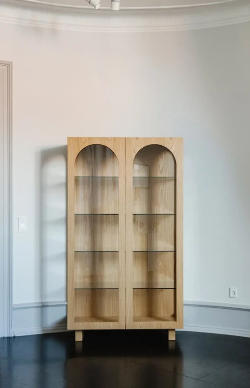 Bow Glass Cabinet