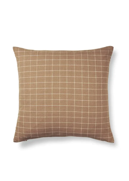 Brown Cotton Cushion Cover