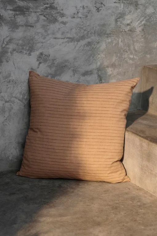 Brown Cotton Cushion Cover