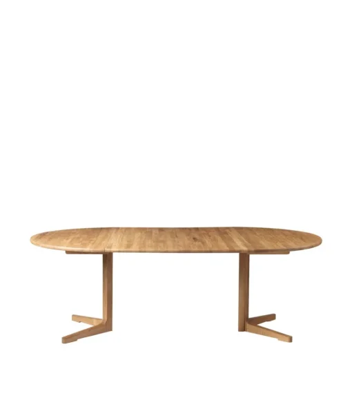 C69e - Ry - Dining table with 2 extension leaves by Nissen & Gehl