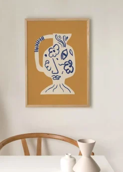 Ceramic pitcher ocre