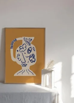 Ceramic pitcher ocre