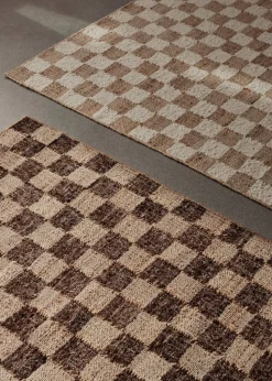Check Wool Jute Rug