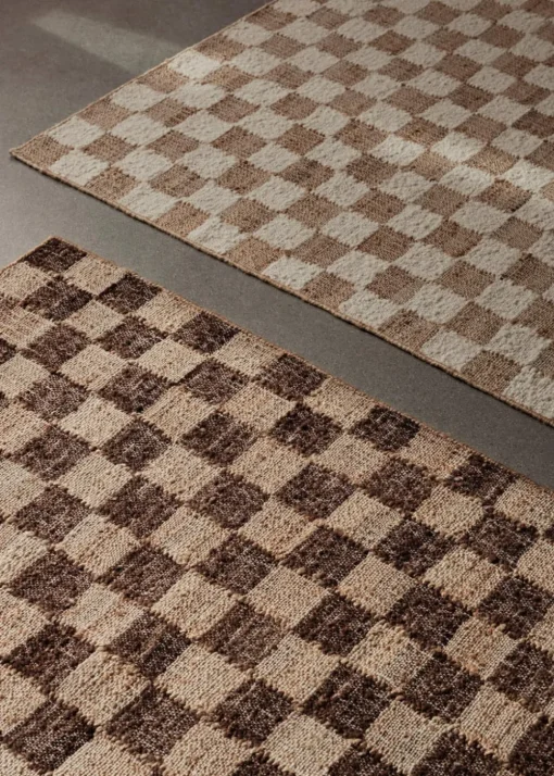 Check Wool Jute Runner