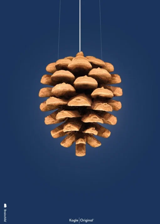 Classic Cone Poster - Dark Blue