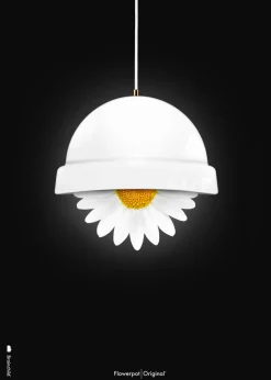Classic Flowerpot Poster - Black