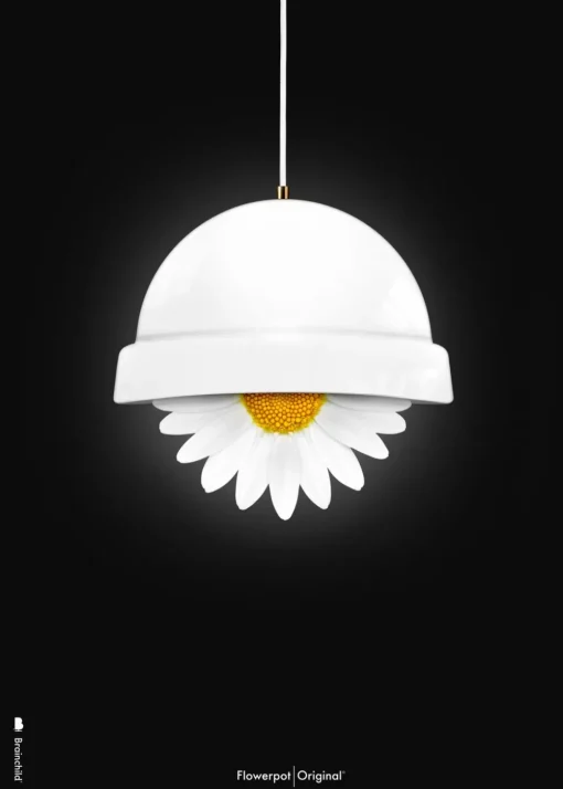 Classic Flowerpot Poster - Black