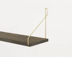 Dark Oiled Oak Shelf - 80 cm