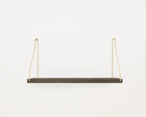 Dark Stained Oak Shelf - 40 cm