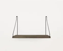 Dark Stained Oak Shelf - 40 cm