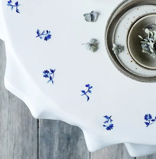 Dug med Blå Blomst
