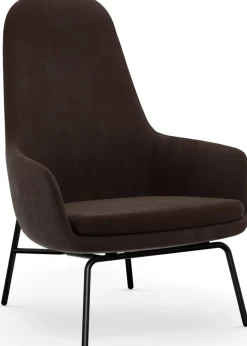Era Lounge Chair High Steel & Chrome
