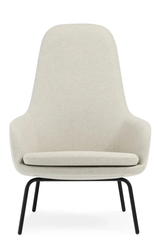 Era Lounge Chair High Steel & Chrome