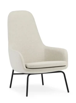 Era Lounge Chair High Steel & Chrome