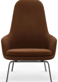 Era Lounge Chair High Steel & Chrome