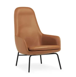 Era Lounge Chair High Steel & Chrome