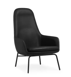 Era Lounge Chair High Steel & Chrome