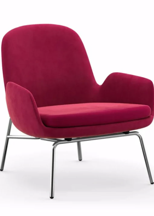 Era Lounge Chair Low Steel & Chrome