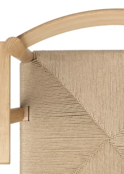 F Dining Chair with armrests and naturel paper cord