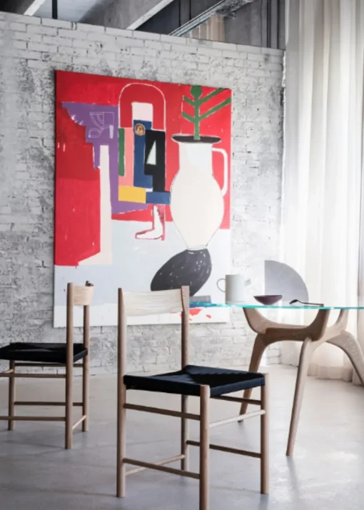 F Dining chair without armrests