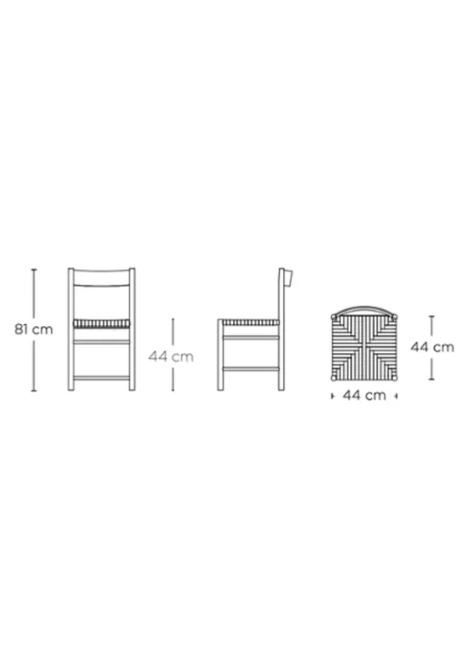 F Dining chair without armrests