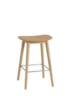 Fiber Bar Stool - Wood Base