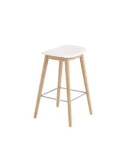 Fiber Bar Stool - Wood Base