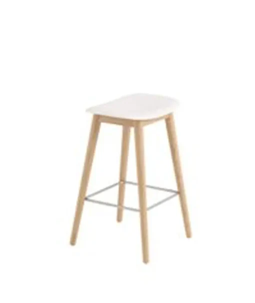 Fiber Bar Stool - Wood Base
