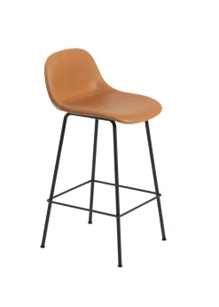 Fiber Bar Stool w/ Backrest - Tube Base