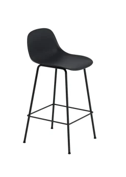 Fiber Bar Stool w/ Backrest - Tube Base