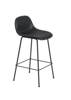 Fiber Bar Stool w/ Backrest - Tube Base