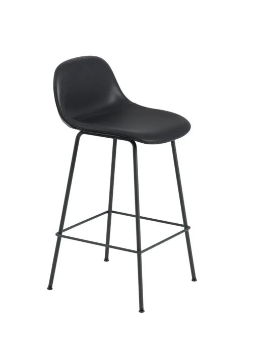 Fiber Bar Stool w/ Backrest - Tube Base