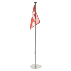 Flagstang (170-cm) With Tri-superelliptic Base Med Dansk Flag