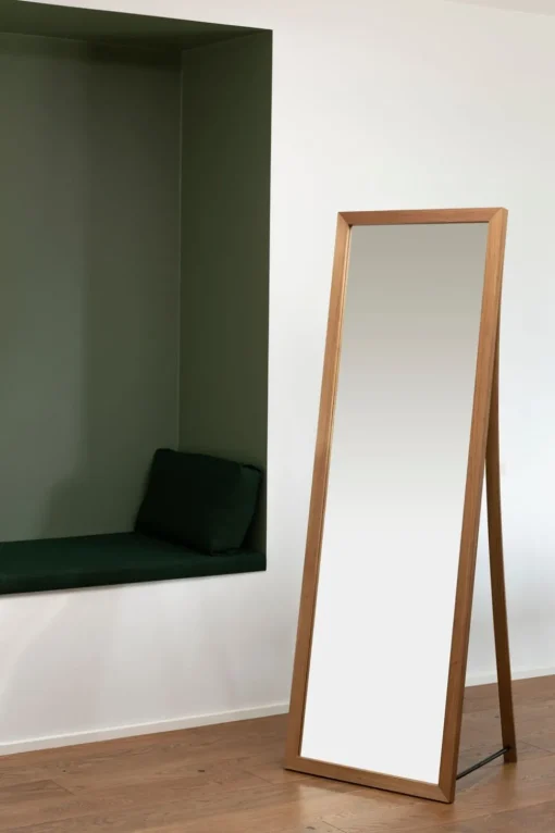 Framed oak mirror
