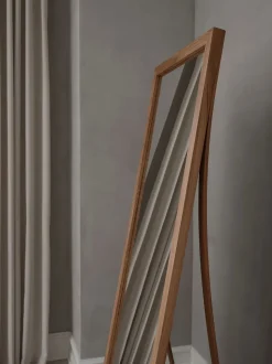Framed oak mirror