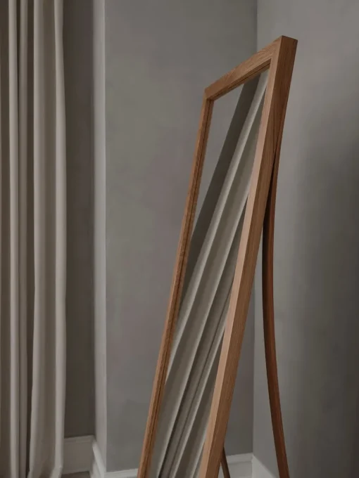 Framed oak mirror