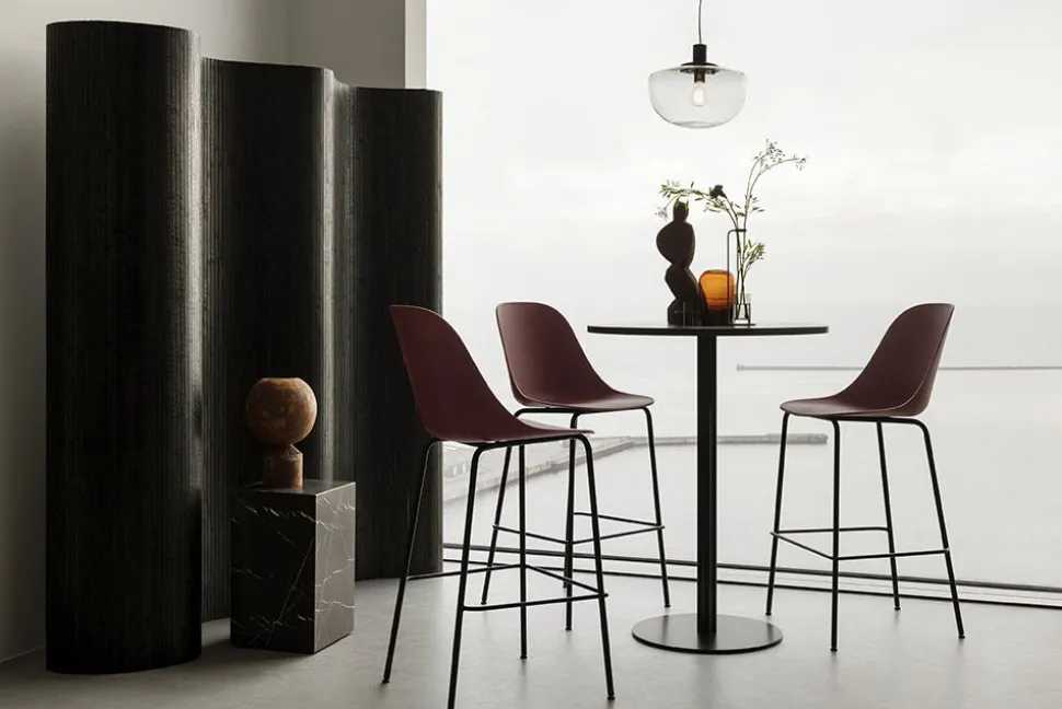 Harbour Bar Counter Chair / Black Steel Base