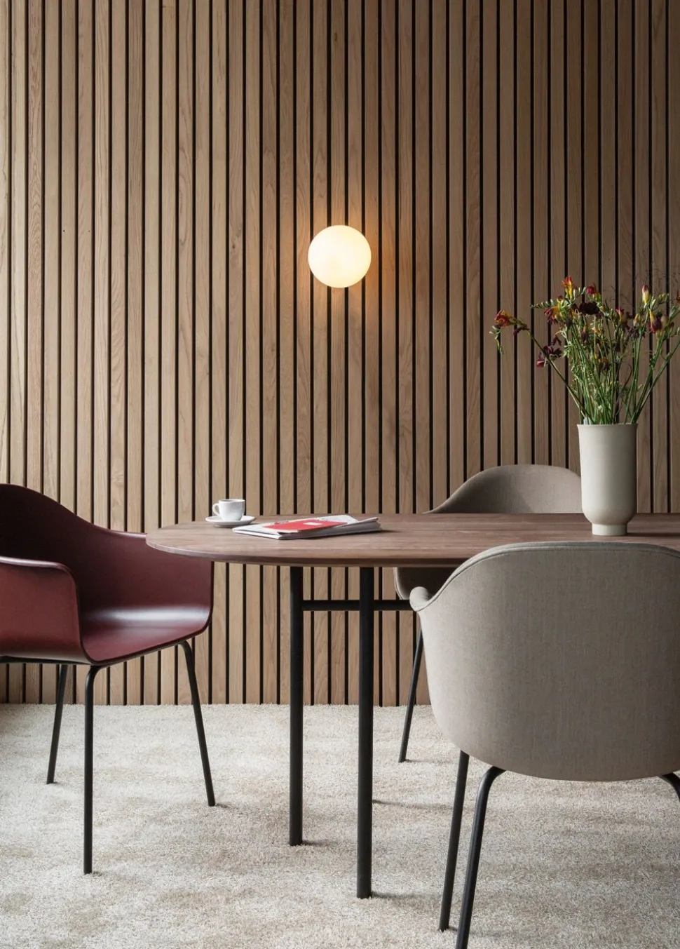 Harbour Dining Chair / Black Steel Base