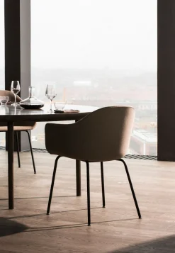 Harbour Dining Chair / Black Steel Base