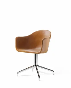 Harbour Dining Chair / Polished Aluminium Star Base w. Swivel