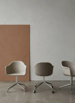 Harbour Dining Chair / Polished Aluminium Star Base w. Swivel