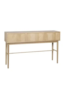 Herringbone Console Table Sliding Doors