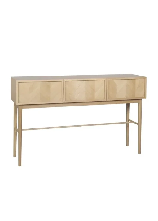 Herringbone Console Table Sliding Doors