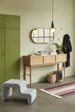Herringbone Console Table Sliding Doors