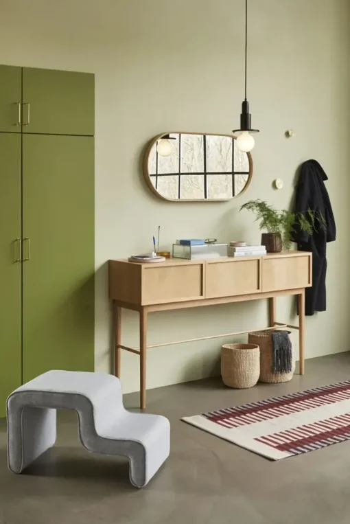 Herringbone Console Table Sliding Doors