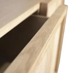 Herringbone Console Table Sliding Doors