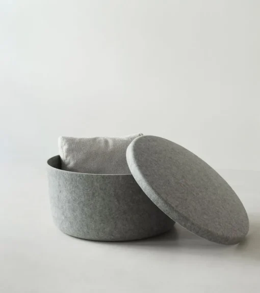 Hide Storage Pouf Large